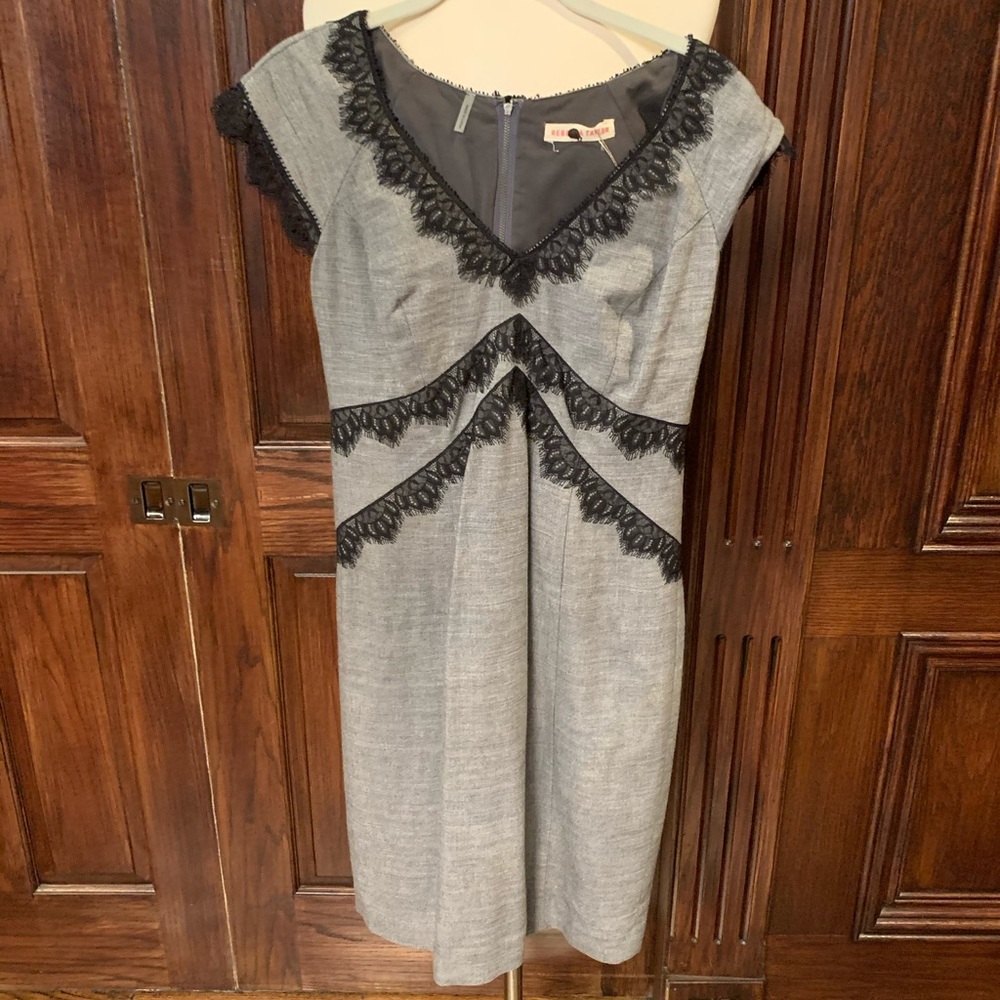 rebecca taylor dress with lace trim